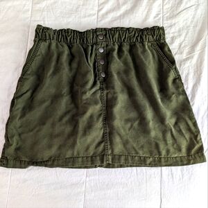 LOFT olive green mini skirt